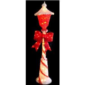  60 Icy Candy Cane Lighted Victorian Lamp Post Christmas 