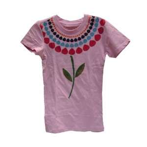  Steve & Barrys Vintage T Shirts Pink Flowered Neck Size 