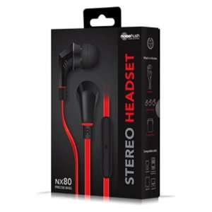  Black on Red Premium High Stereo Performance Dual Earbud 