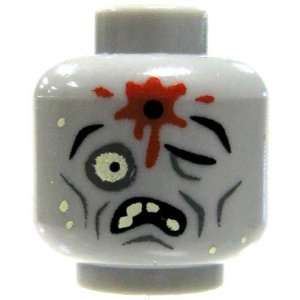  HE6C6 LEGO LOOSE HEAD Zombie Head with Bullet Hole in 