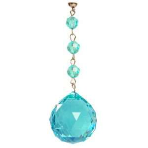  Light Charms   LGHT BLU FACTED BALL 30MM (3 per box)