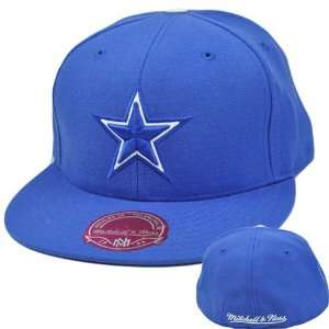 NFL Mitchell Ness Throwback Logo Hat Cap Fitted Dallas Cowboys TL88 
