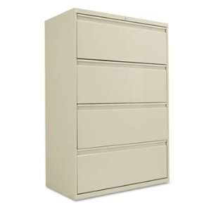 New   Four Drawer Lateral File Cabinet, 36w x 19 1/4d x 54h, Putty by 