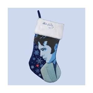 6 Pack of Elvis Presley Blue Lighted Christmas Stockings 