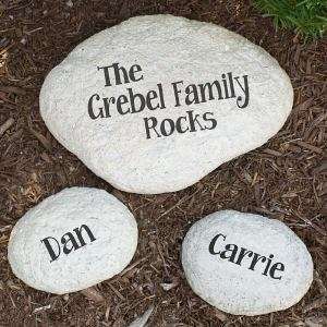   Small Engraved Family We Rock Stone   Gift for Mom