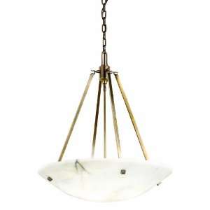  Nulco Lighting 7853 28 AA Alabaster Bowls 3 Light Ceiling 
