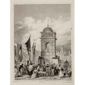  1831 Tombeau Tomb 30 July Revolution Paris Engraving 