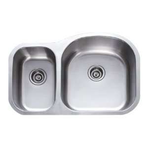 31 Inch Stainless Steel Undermount 30/70 Double Bowl Kitchen Sink   18 