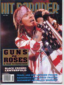 GUNS N ROSES Jani Lane BLACK CROWES Pearl Jam JUDAS PRIEST Tom Keifer 