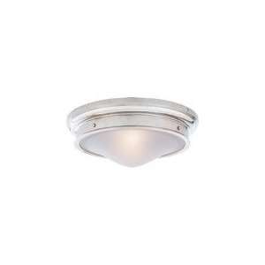 Studio Large Siena Flush Mount in Polished Nickel with Frosted Drop 