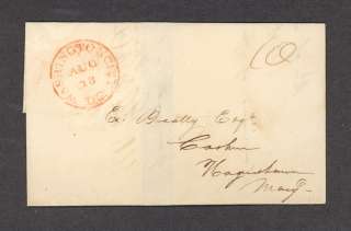 1838 Stampless Folded Letter   Washington City, D.C.  