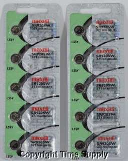 10 maxell 371 SR920SW SR920 V371 D371 Watch Battery  