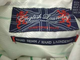 NWT Mens English laundry ARROGANT  $98 White Plaid shirt M L 