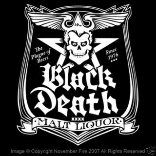 Black Death Malt Liquor Shirt Dr Johnny Fever WKRP Fun  