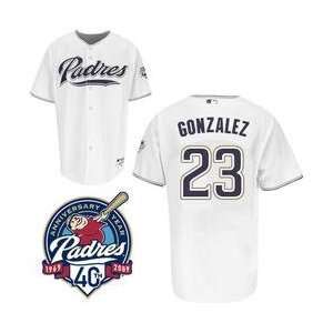 San Diego Padres Authentic Adrian Gonzalez Home Jersey w/40th 