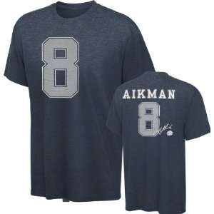  Troy Aikman Dallas Cowboys Navy Hall Of Fame Name & Number 