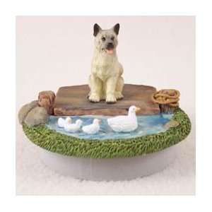  Fawn Akita Candle Topper Tiny One A Day on the Lake 