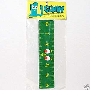 GUMBY & POKEY~1996 Flexible Ruler~PVC Toy Figure~MIP  