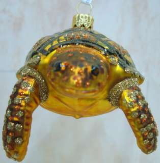 CHRISTINAS WORLD Turtle ORNAMENT Glass SHELL ZOO861  
