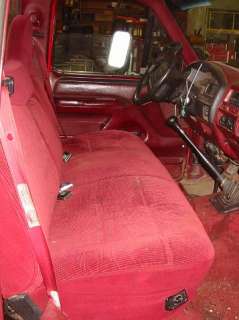 FORD 1997 F350 Seat Bench Center Arm Rest Red XLT Cloth  