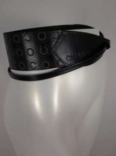 CHANEL 01A Coco Black Leather Wide Self Tie Wrap Belt sz 40 / M 