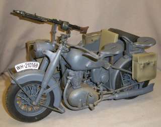 Scale WWII German Zundapp Motorcycle & Sidecar  