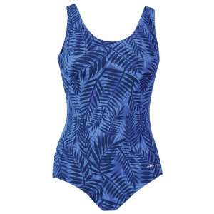 Ocean Aquashape Moderate Scoop Back Swimsuit Print PALMETTO BLUE 8 