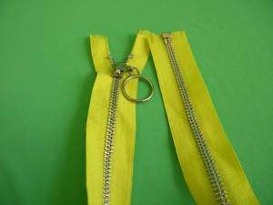 Pcs~21 Yellow Separating Metal Jacket Zippers #5  