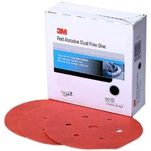 3M 01148 Hookit Red 6 40D Grit Dust Free Abrasive Disc, (Box of 25 