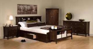 Tall Double / Full Platform Storage Bed   Espresso NEW  