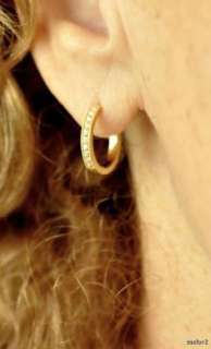 New JUDE FRANCES Camelia Yellow 18K Gold Hoop Earrings  