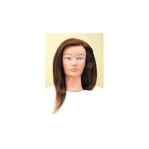    Elite 18 long Deluxe Mannequin Head with Brown Hair #4318 Beauty