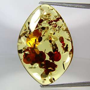 13.56Cts Elegant Top Quality Luster Multi Color Natural Amber Cabochon 