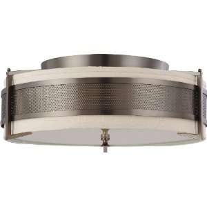 Nuvo Lighting 60/4437 Four Light Diesel Large Flush with Khaki Fabric 