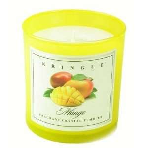  MANGO Large Colored Crystal Tumbler Scented Jar Candle by 