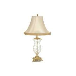   Crystal Table Lamp w/ Cream Shade   29 in   4549 PB