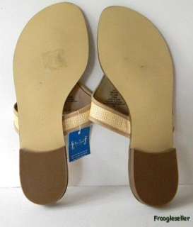 Miss Trish womens thong sandals shoes 9.5 M tan  