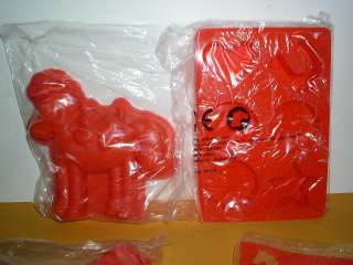 Pony Pals, Lot of 6 Horse Shaped Molds, Stencils and Cupcake Liners 