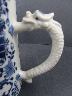 Fantastic Antique Chinese Export Canton Blue White Polychrome Tankard 