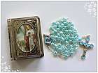  rosary heart shaped blue glass beads $ 29 99 listed apr 10 10 