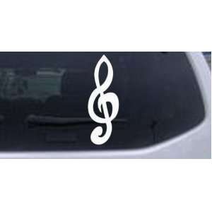 Music Note Car Window Wall Laptop Decal Sticker    White 20in X 55.3in