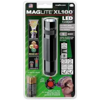 Maglite XL 100 LED High Power Flashlight 5 Modes  Black   XL100 S3016 