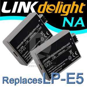 Rechargeable Battery for Canon LP E5 450D 1000D B9S  