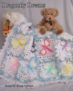   Dragonfly Dreams Baby Afghan Crochet Pattern by 