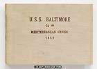 USS BALTIMORE CA 68 MEDITERRANEAN CRUISE BOOK 1952  