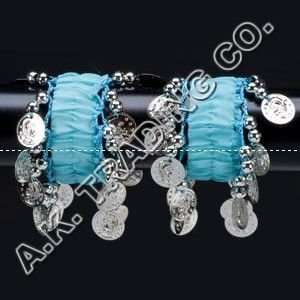  Belly Dance Dancing Arm Cuffs Bracelet   TURQUOISE/SILVER 
