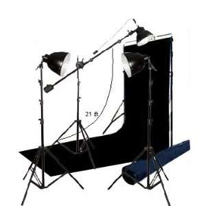   Backdrop with lighting kit   750 watts lights, stands