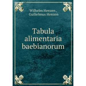   alimentaria baebianorum Guilielmus Henzen Wilhelm Henzen  Books