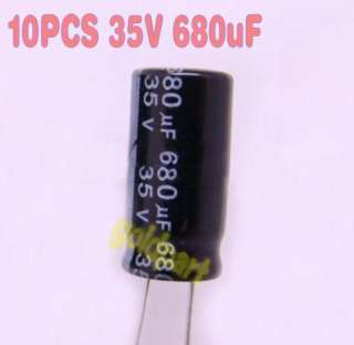 10pcs 35V 680uF Motherboard Capacitors 10mm×20mm  