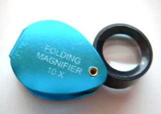 Folding Jewelers Loupe/ Magnifier  10x mag,15mm glass  